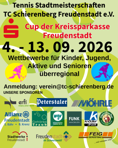 Vom 04. bis 13.09.2026 finden wieder die Stadtmeisterschaften statt. 